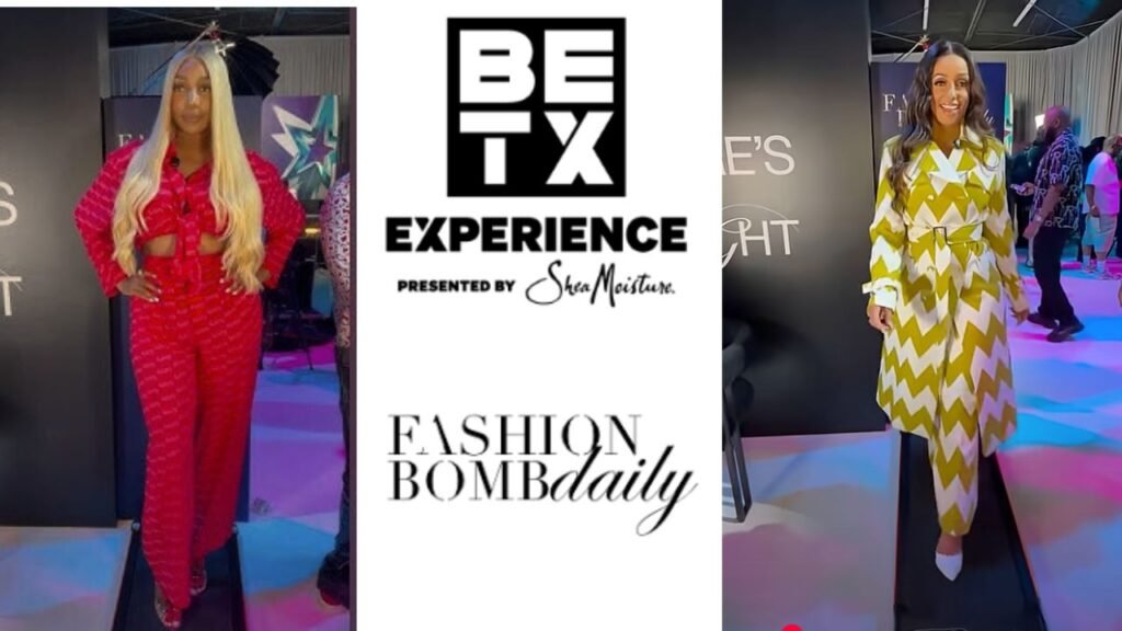 BET X Fashion Bomb daily Red Carpet: Nene Leakes in a Red Balenciaga Set, Mya in a House of Gray Printed Trench, Amerie in Blue Rag & Bone Jeans + More